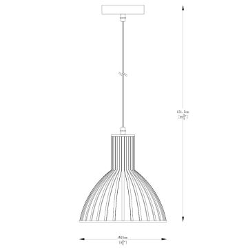 Zuma Line - Suspension filaire 1xE27/40W/230V d. 25 cm doré