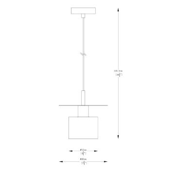 Zuma Line - Suspension filaire 1xE27/40W/230V doré