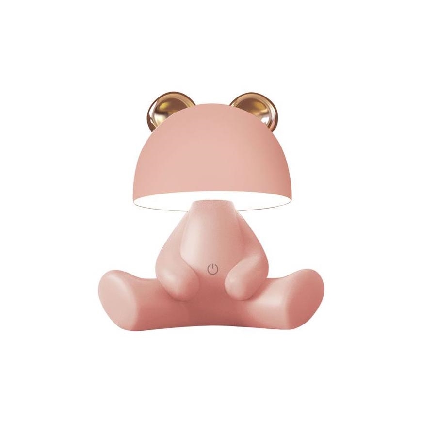 Zuma Line - Lampe de table tactile à intensité variable pour enfants LED/3W/230V ours rose