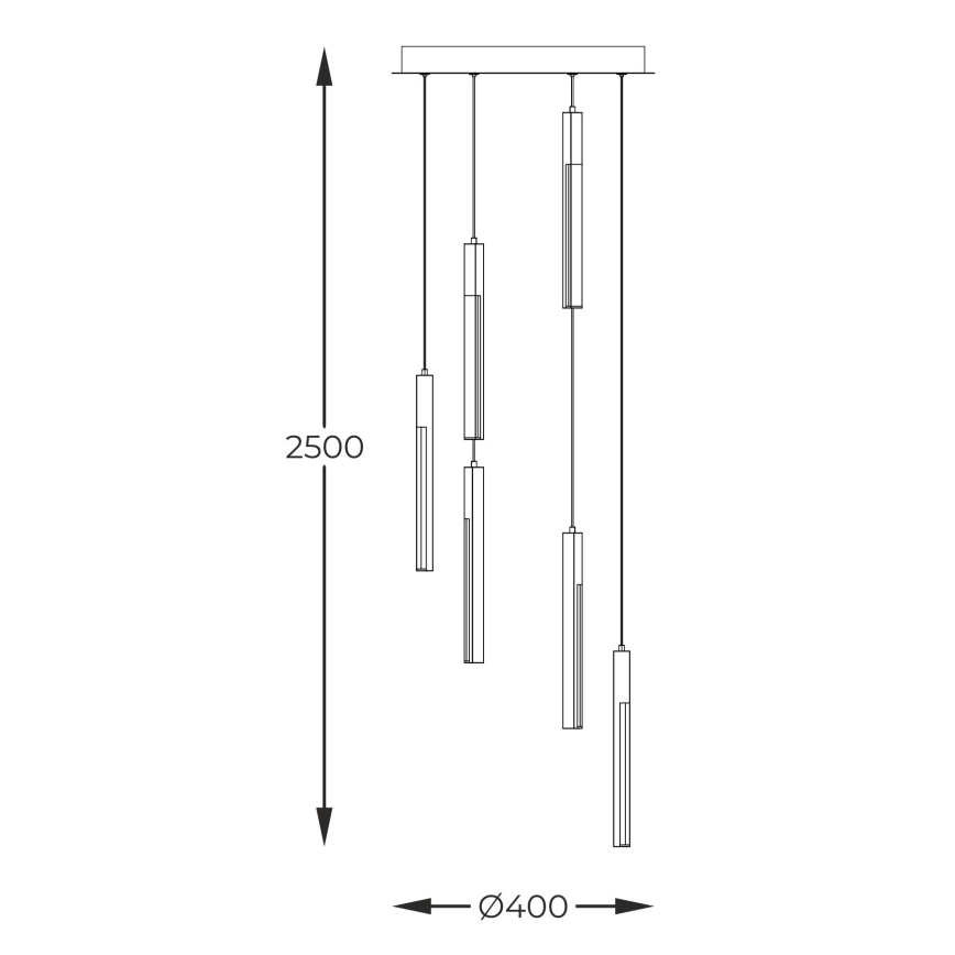 Zuma Line - Suspension filaire à intensité variable LED/25W/230V