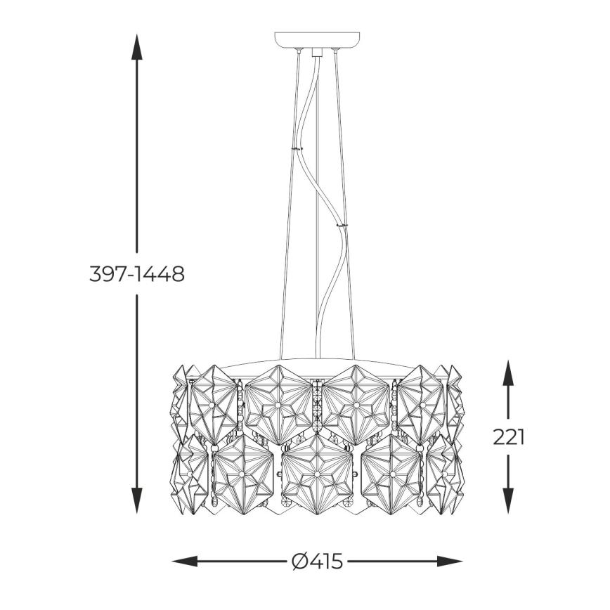 Zuma Line - Suspension filaire 5xG9/33W/230V argent