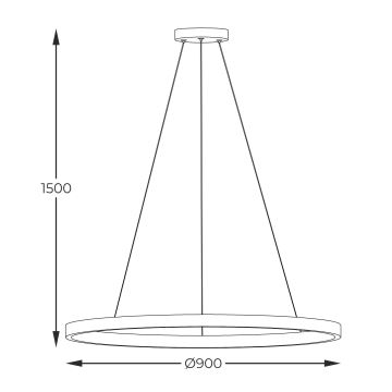 Zuma Line - Suspension filaire LED/40W/230V 3000/4000/6000K d. 90 cm noir