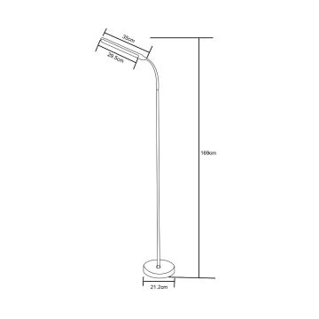 Zuma Line - Lampadaire à intensité variable LED/10W/230V 3000/4500/6500K noir