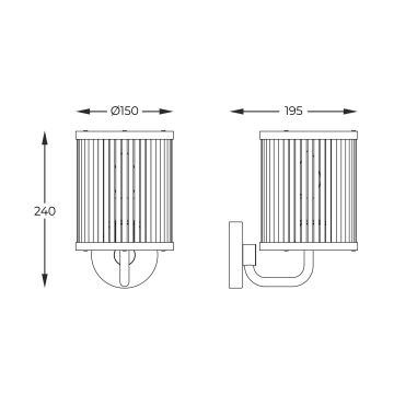 Zuma Line - Applique murale 1xE14/60W/230V doré